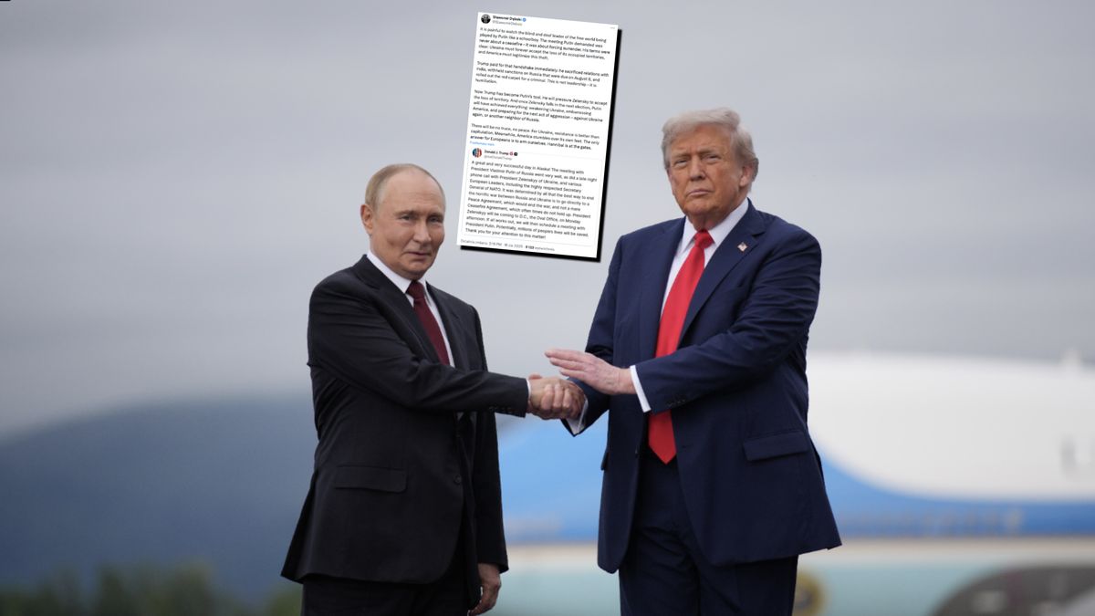 Serdeczny uścisk dłoni Trumpa i Putina przejdzie do historii