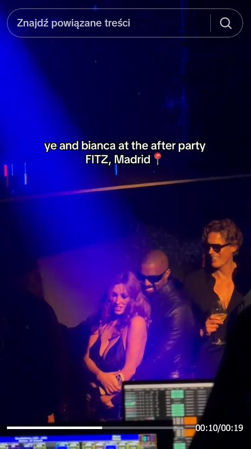 Kanye West i Bianca Censori w klubie