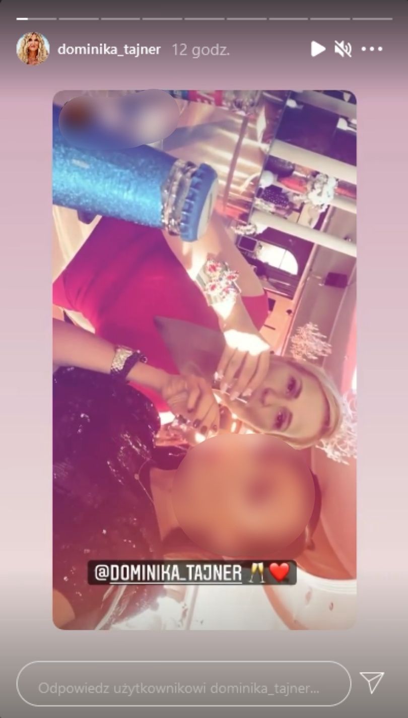 Dominika Tajner bawi się na poprawinach z Michałem Wiśniewskim i jego byłą żoną