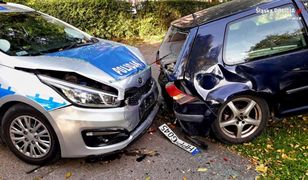 Gliwice. Pościg rodem z filmów gangsterskich zakończony na kościelnym ogrodzeniu