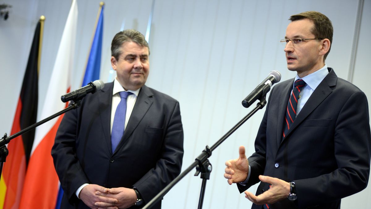 Wicekanclerz Niemiec, Sigmar Gabriel i wicepremier Mateusz Morawiecki.