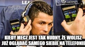 Ronaldo znudzony, oglądał siebie na telefonie. Zobacz memy po meczu Realu