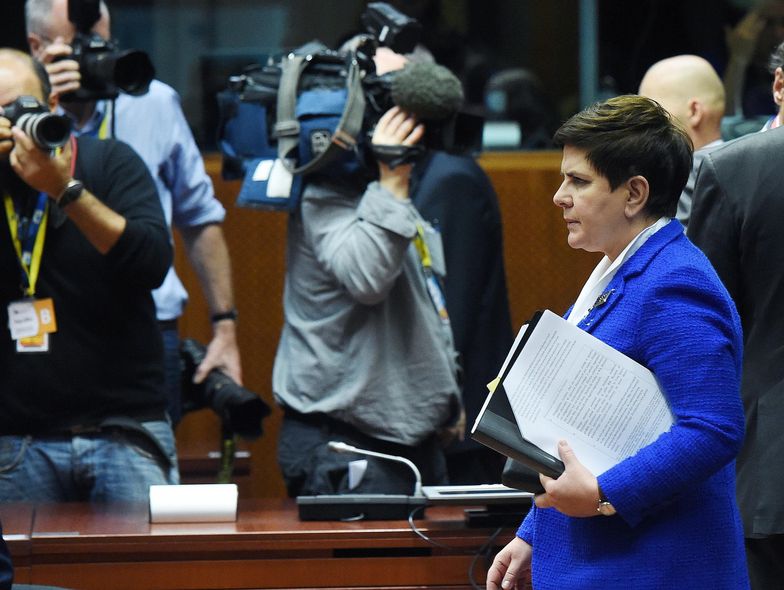 Premier Beata Szydło podczas drugiego dnia szczytu Unii Europejskiej w Brukseli