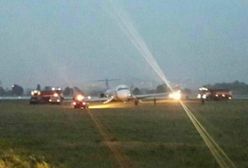 Awaryjne lądowanie samolotu. Pasażerowie uciekli z pokładu