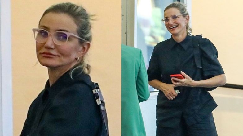 Dawno niewidziana Cameron Diaz "przyłapana" na pogawędce na parkingu. Emerytura jej służy? (ZDJĘCIA)