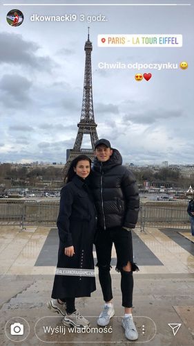 Dawid Kownacki i Aleksandra Adamczak w Paryżu (Fot. Instagram)