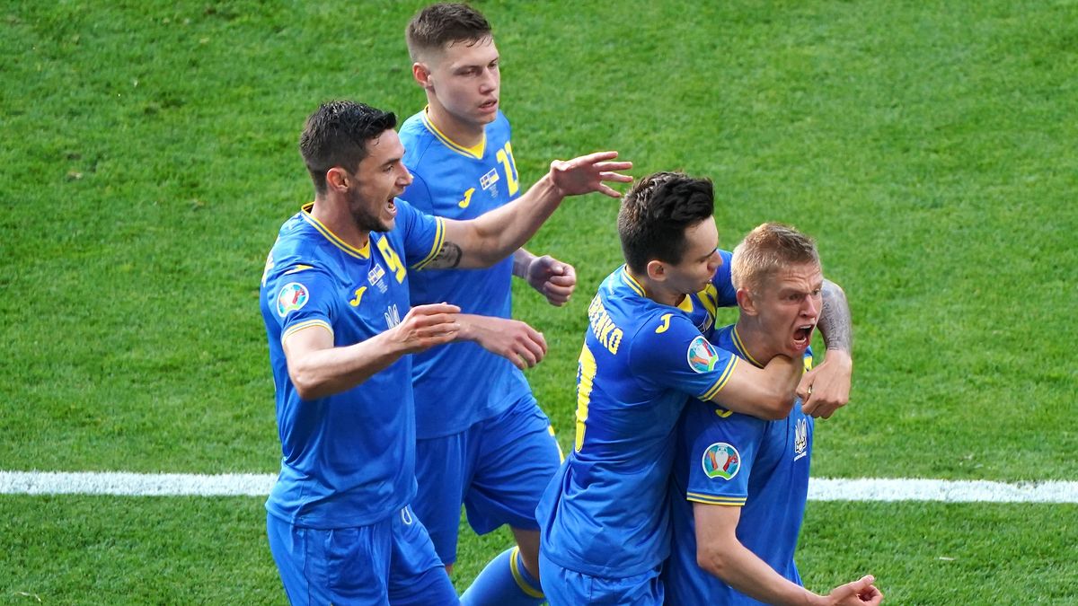radość piłkarzy reprezentacji Ukrainy