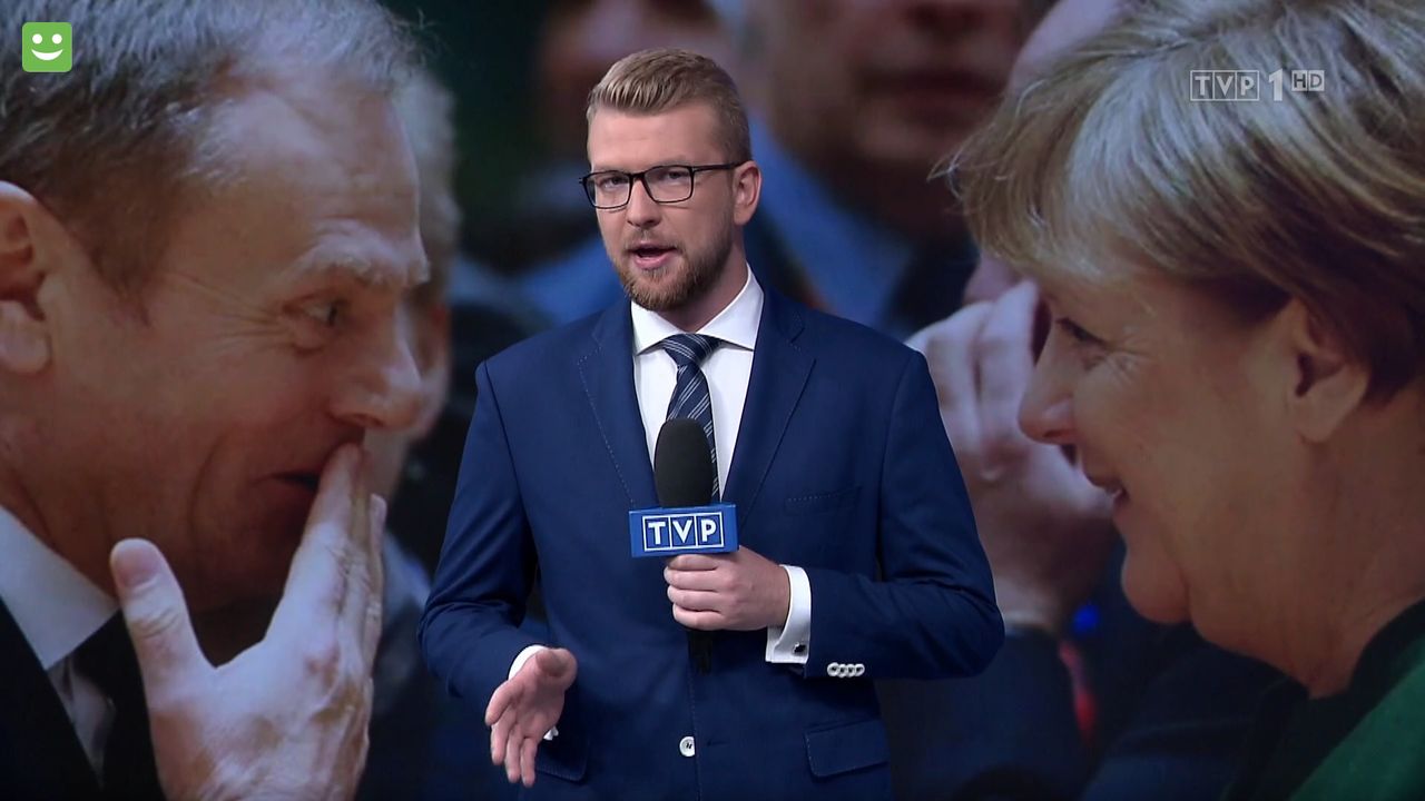 Adrian Borecki był autorem materiału w "Wiadomościach" TVP o Tusku