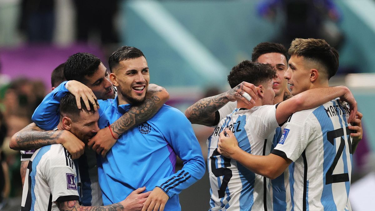 PAP/EPA / Friedemann Vogel  / Na zdjęciu: piłkarze reprezentacji Argentyny