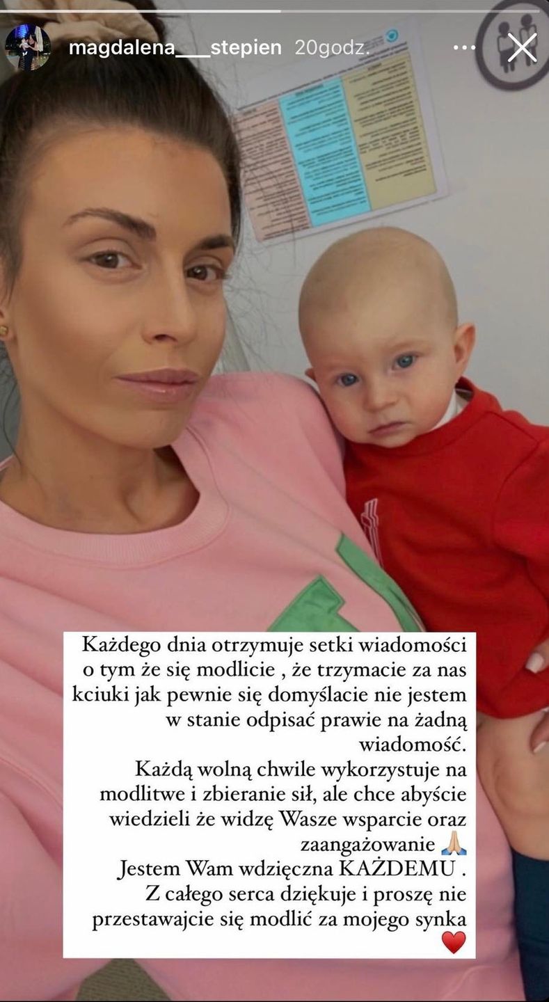 Magdalena Stępień dziękuje za wsparcie 