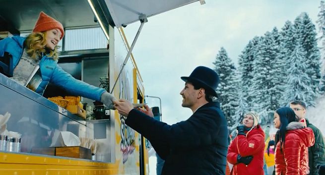 Alior Bank przed skocznią narciarską reklamuje Rachunek Partner dla firm (wideo)