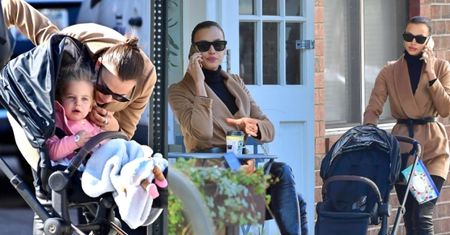 Elegancka Irina Shayk spaceruje z małą Leą po Nowym Jorku (ZDJĘCIA)