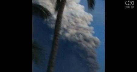 Ewakuacja mieszkańców wskutek erupcji Mount Tavurvur