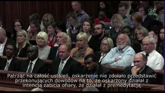 Pistorius oczyszczony z zarzutu o morderstwo z premedytacją