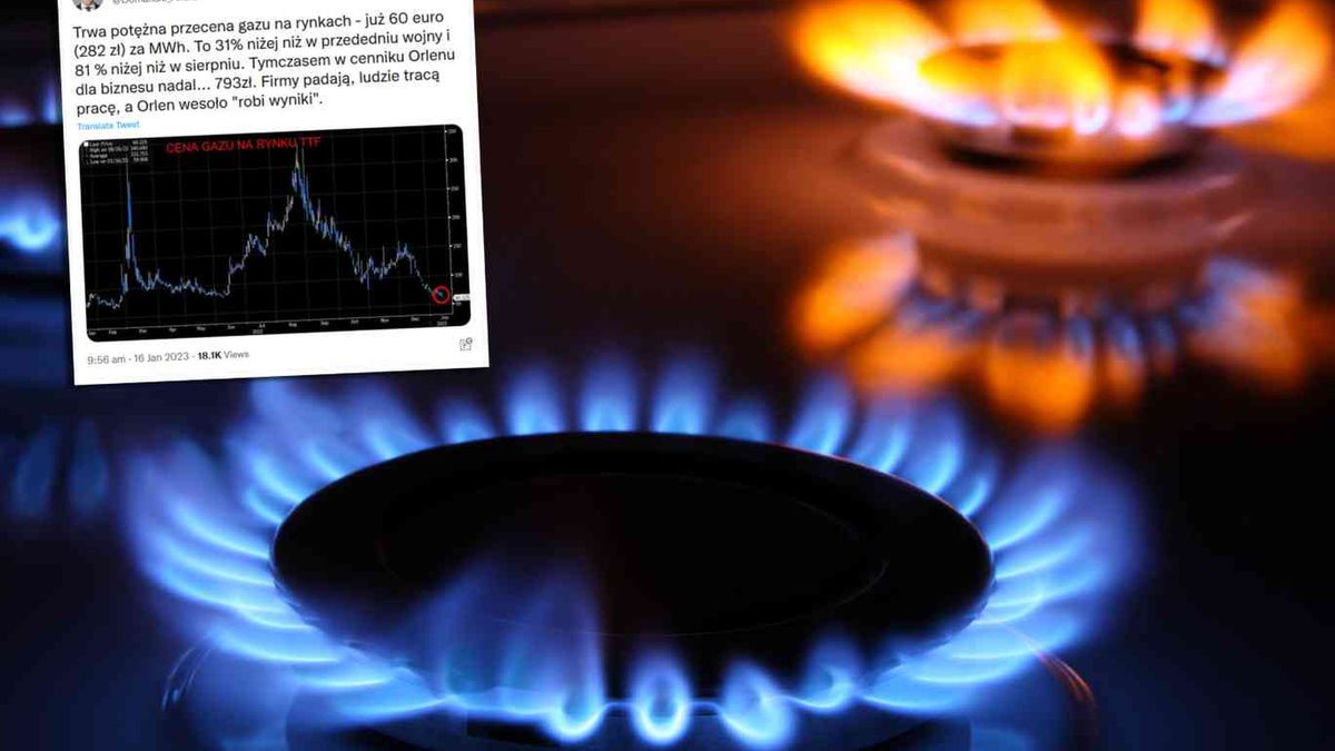 Ceny gazu idą w dół, ale nie w należącym do Orlenu PGNiG