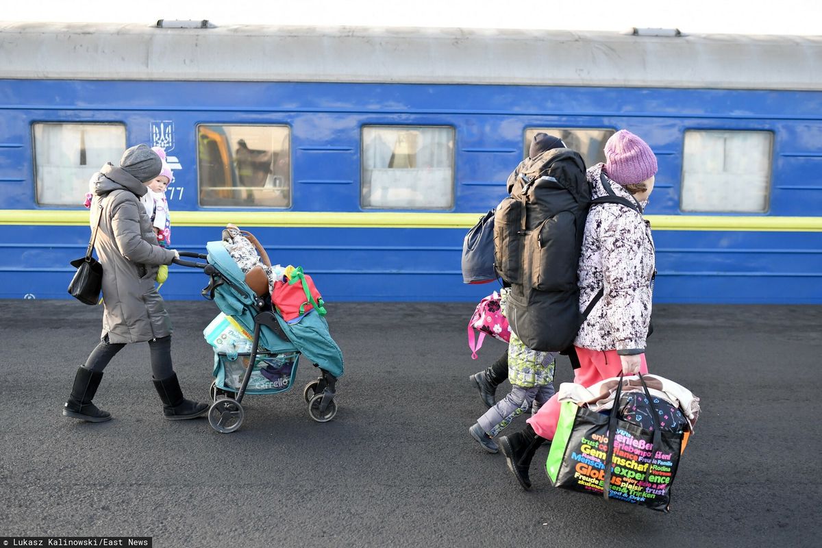 Obywatele Ukrainy uciekający przed wojną / Zdj. ilustracyjne 