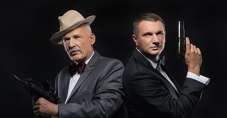 Twardzi faceci. Korwin-Mikke i Wipler w nietypowej sesji