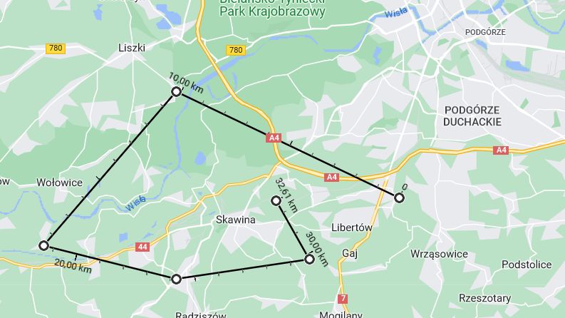 Mapy Google - jak zmierzyć odległość między punktami?