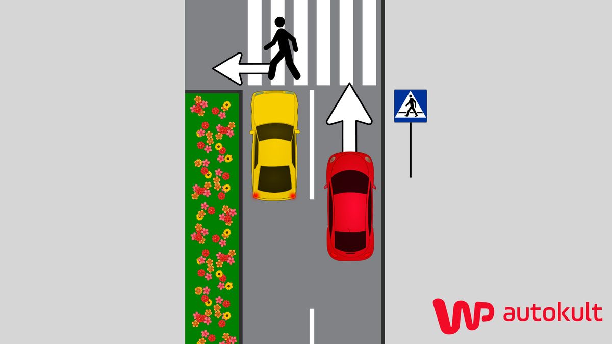 Omijanie pojazdu przed przejściem dla pieszych