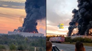 Potężny atak dronów w Rosji. Płonie gigantyczny magazyn Ozonu