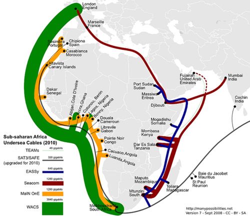 Jeden kabel odłączył od Sieci znaczną część Afryki
