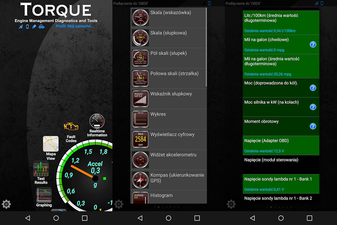 Torque na Androidzie.