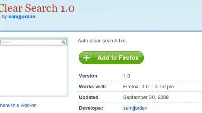 Automatyczne czyszczenie okienka wyszukiwania w Firefoksie 1