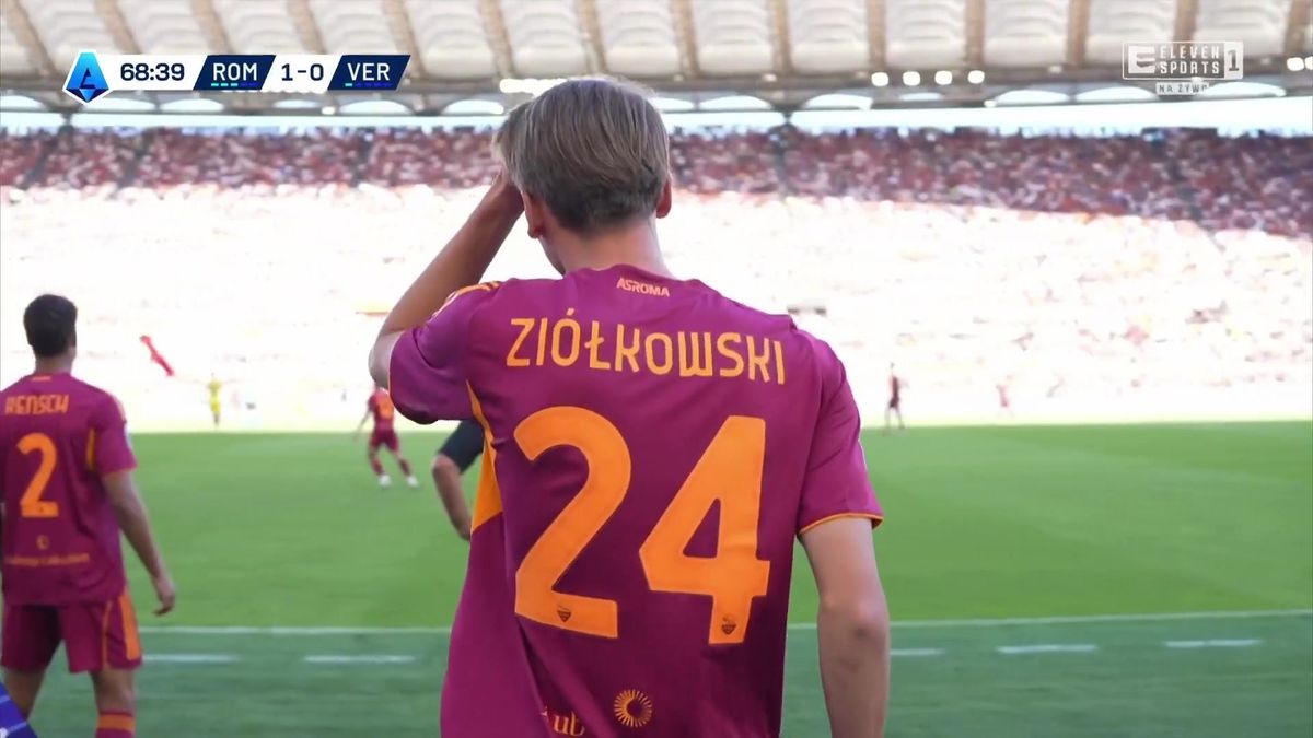 Twitter / Eleven Sports / Jan Ziółkowski przed debiutem w AS Romie