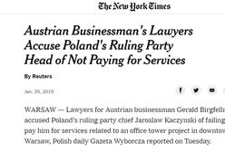 Reuters o taśmach Kaczyńskiego: Austriacki biznesmen oskarża prezesa partii rządzącej