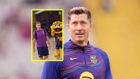 Nagrali Lewandowskiego przed meczem. Jedno rzuciło się w oczy