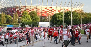 Euro 2012. Marsz Rosjan bez większych zakłóceń