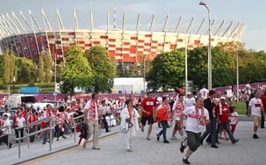 Euro 2012. Marsz Rosjan bez większych zakłóceń