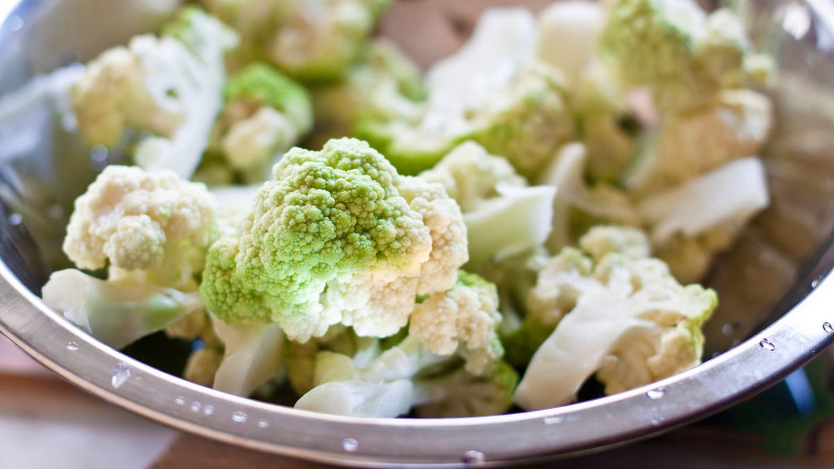 Kalafior romanesco gotowany z dodatkiem soli