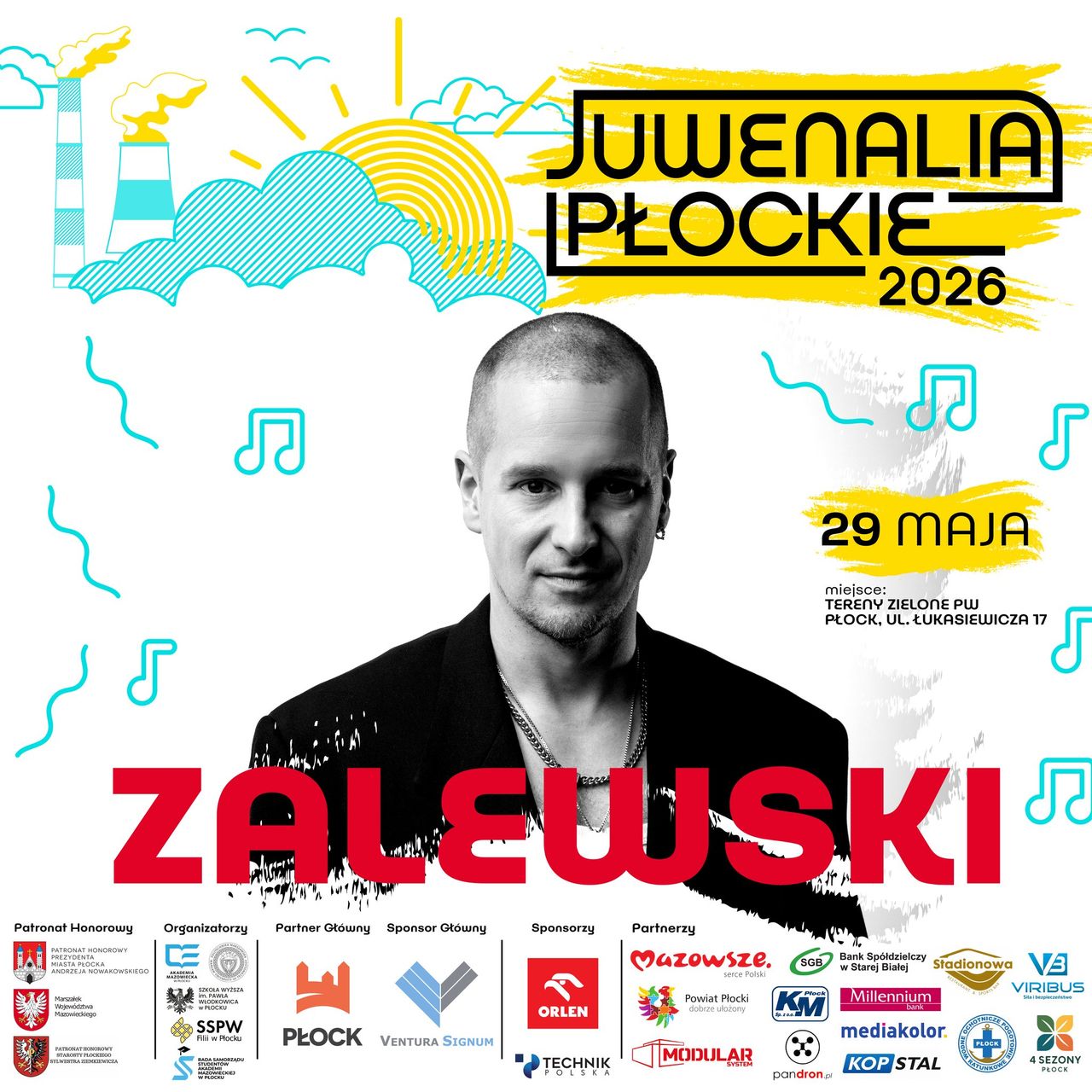 Juwenalia Płockie 2026 coraz bliżej. Zalewski, Tede i Strachy na Lachy zagrają w Płocku