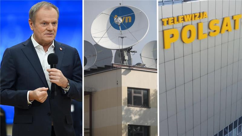 Donald Tusk zapowiedział, że TVN oraz Polsat znajdą się pod sz