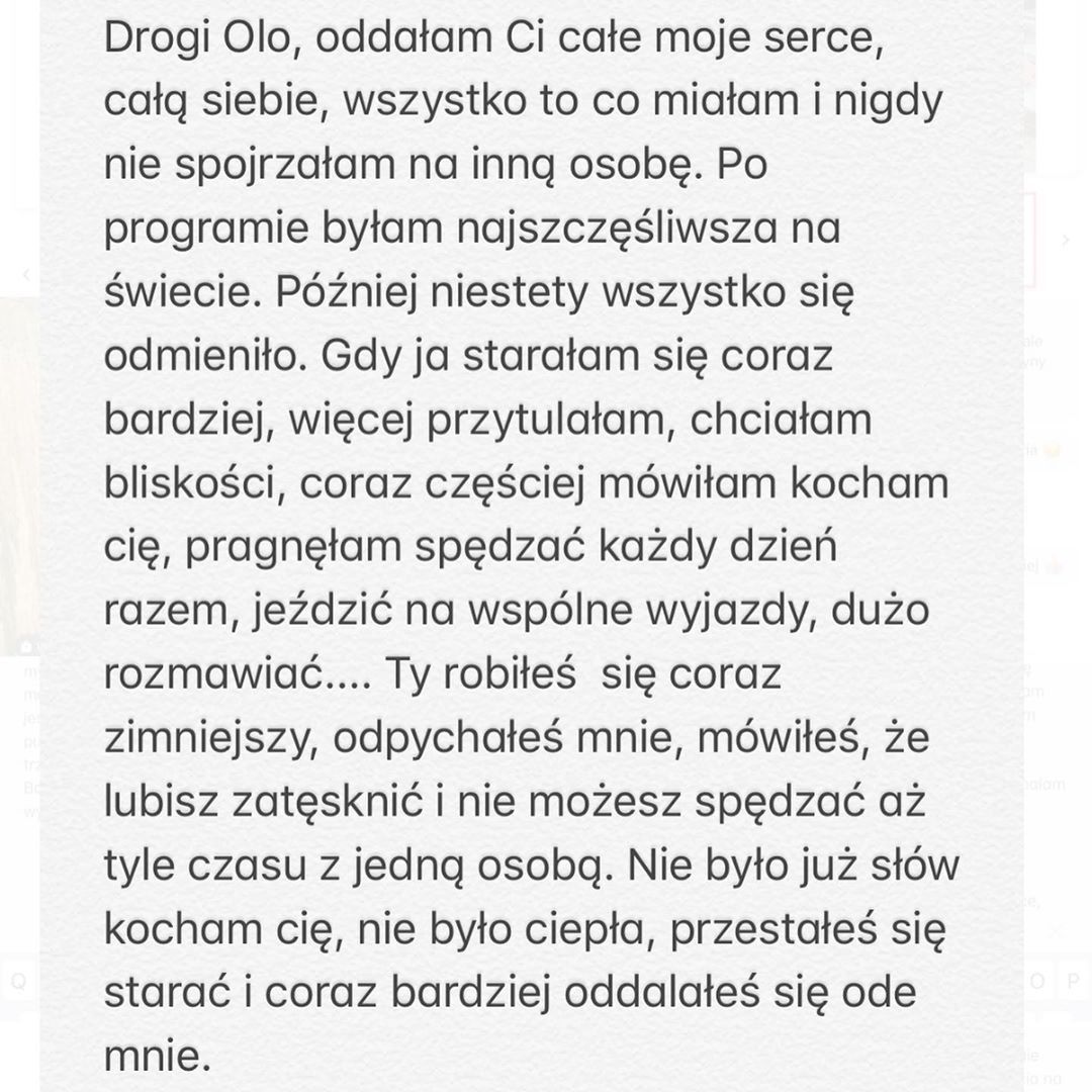 Madzia Wójcik komentuje rozstanie z Olehem