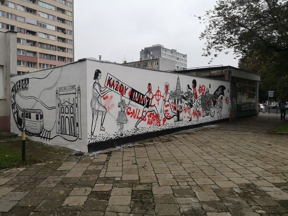 Wrocław. Mural miał promować równość i tolerancję. Został zniszczony po paru dniach