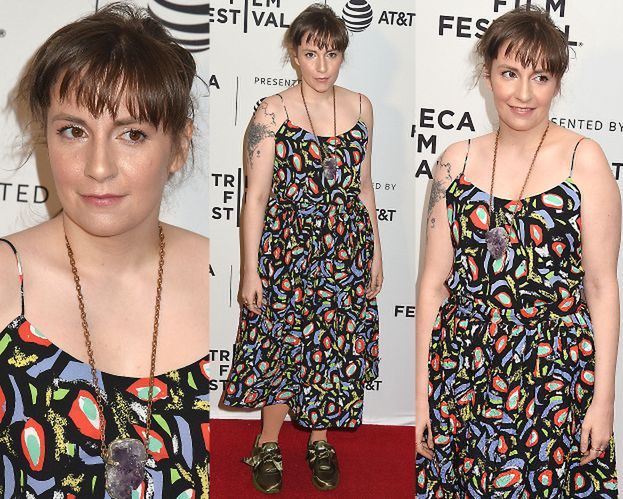 Odchudzona Lena Dunham w letniej sukience