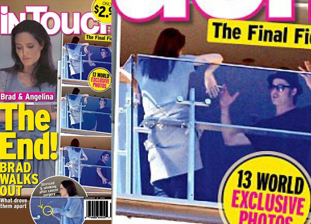 Brad i Angelina kłócą się na balkonie! (ZDJĘCIA)