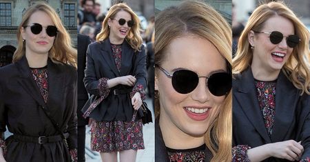 #TRENDY: Emma Stone w taliowanej marynarce