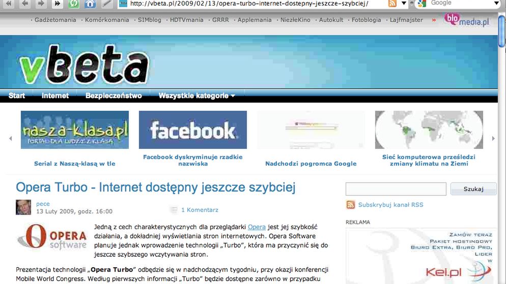 Opera Turbo - norweska przeglądarka na sterydach 1
