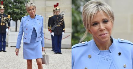 Brigitte Macron towarzyszy mężowi podczas zaprzysiężenia na prezydenta Francji (ZDJĘCIA)
