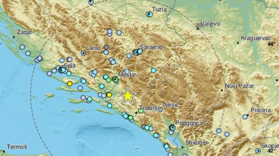 Silne trzęsienie ziemi wystąpiło na południu Bośni i Hercegowiny