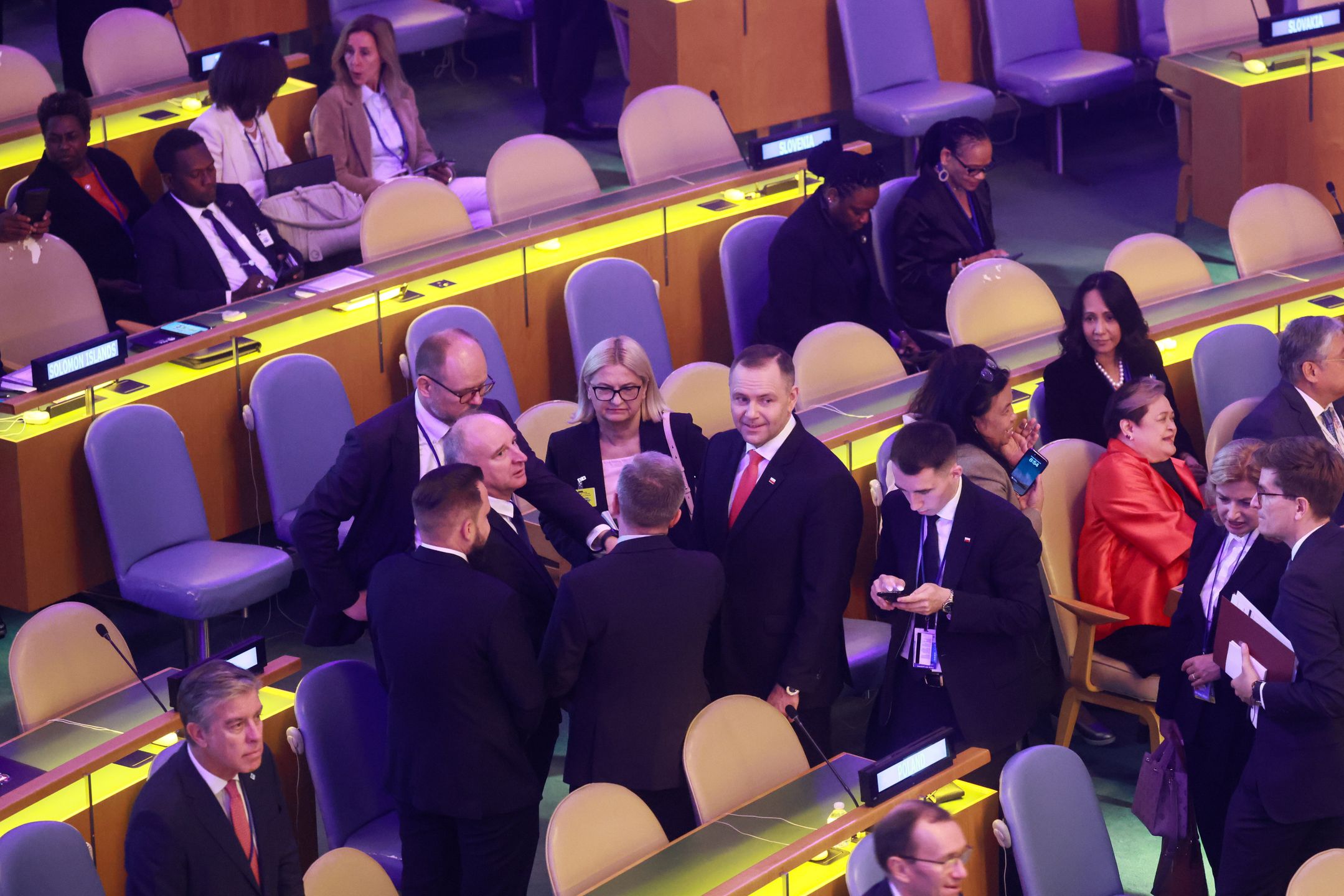 Karol Nawrocki podczas uroczystości w ONZ