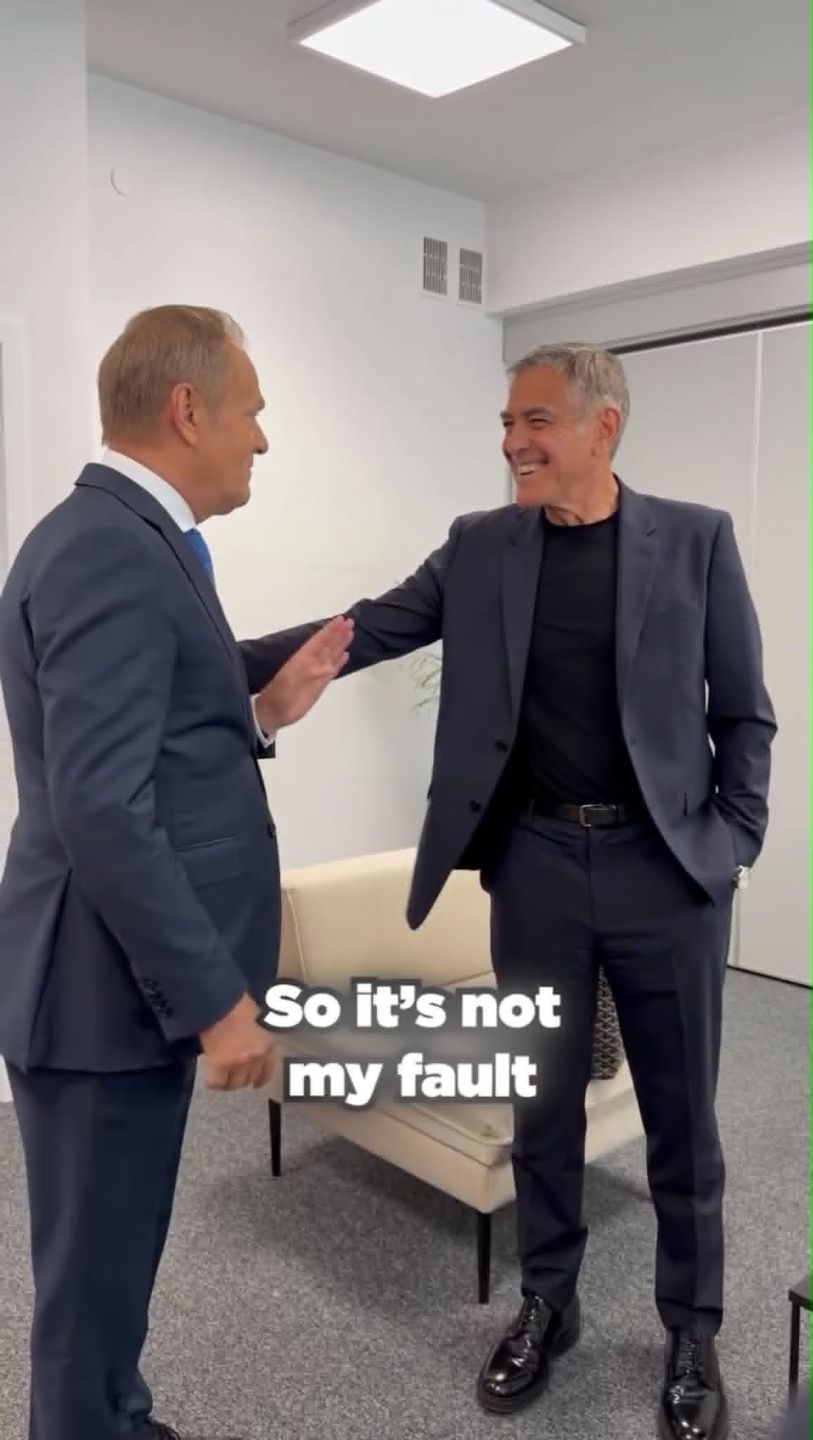 George Clooney, Donald Tusk
