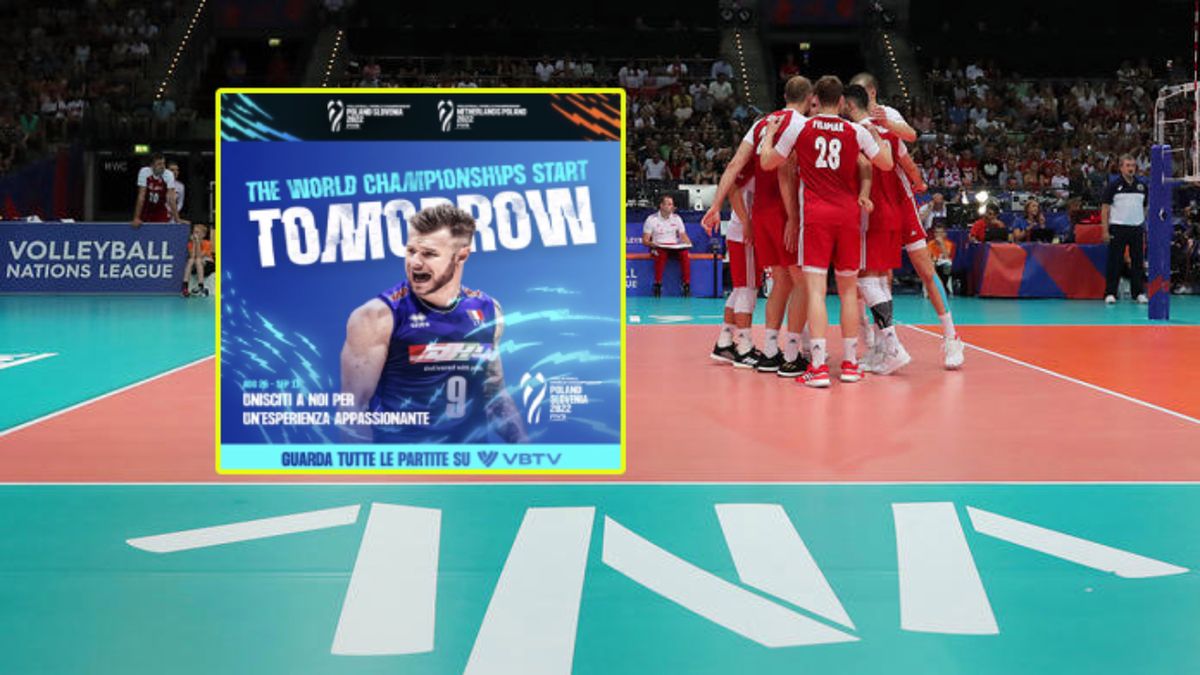 Na dużym zdjęciu: reprezentacja Polski (FIVB), na małym zdjęciu: Plakat z udziałem Igora Zajcewa (Twitter)