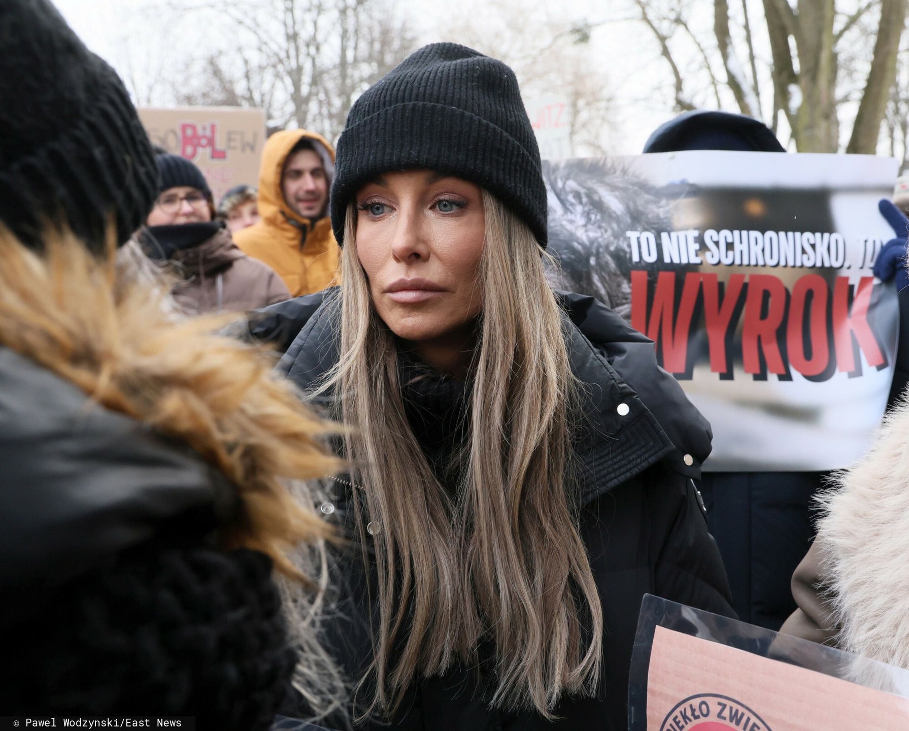 Małgorzata Rozenek-Majdan na proteście w Sobolewie