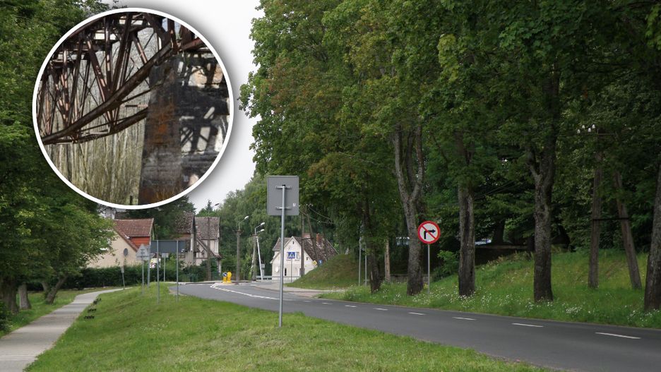 Czerwony Most dawnej linii kolejowej Korzybie - Bobolice - Grzmi
