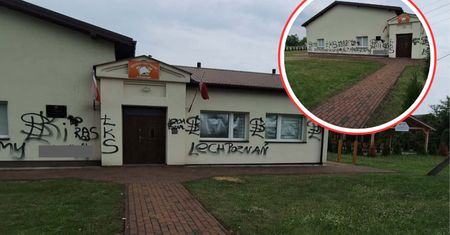 Bazgroły na budynku OSP. Strażacy proszą o pomoc. "Zniszczone mienie"