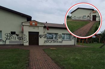 Bazgroły na budynku OSP. Strażacy proszą o pomoc